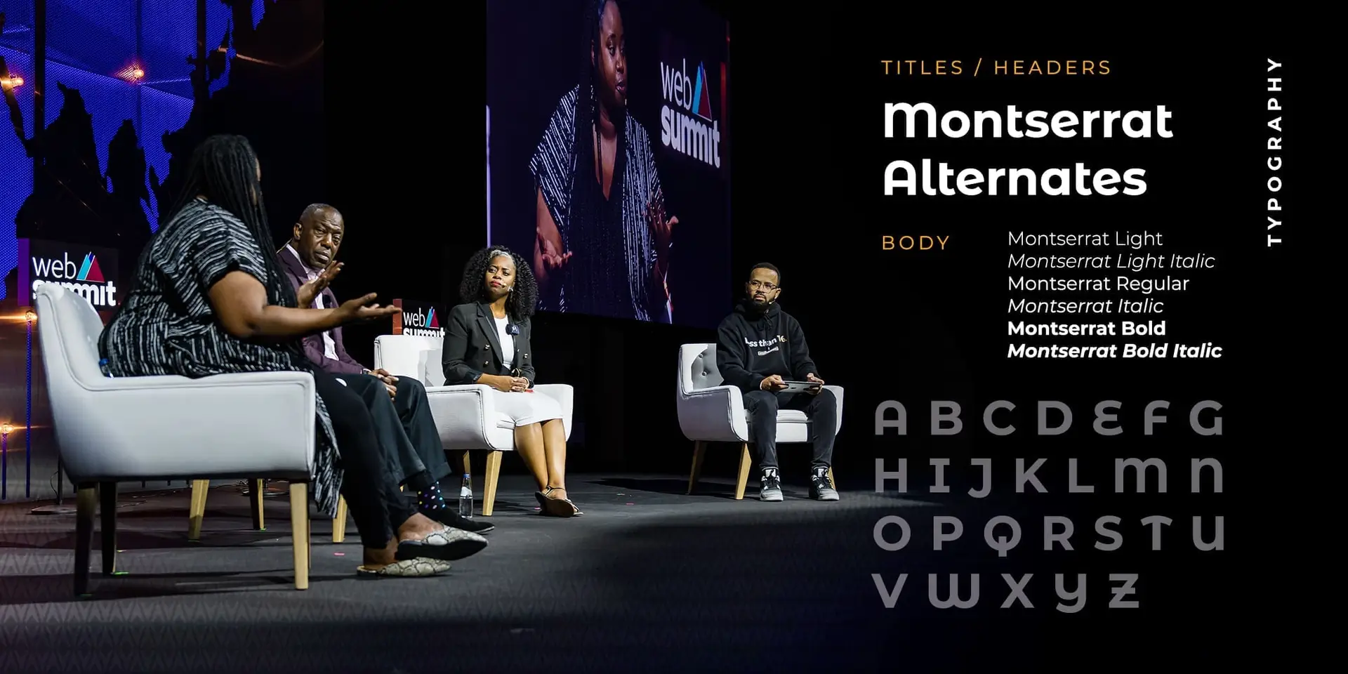 Montserrat Alternates typography specimen for Black Innovation Alliance