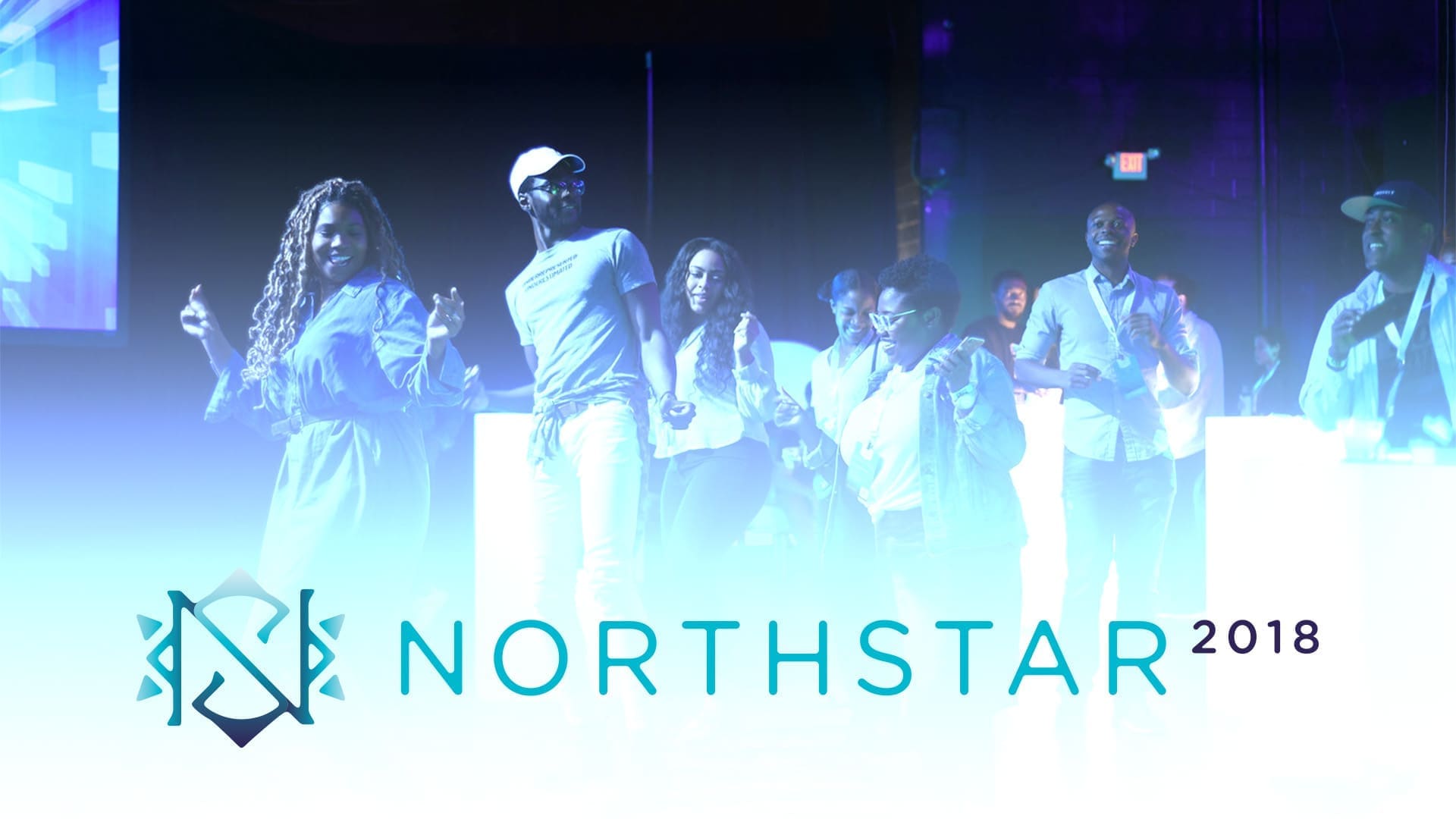 NorthStar 2018 title card over performers on stage