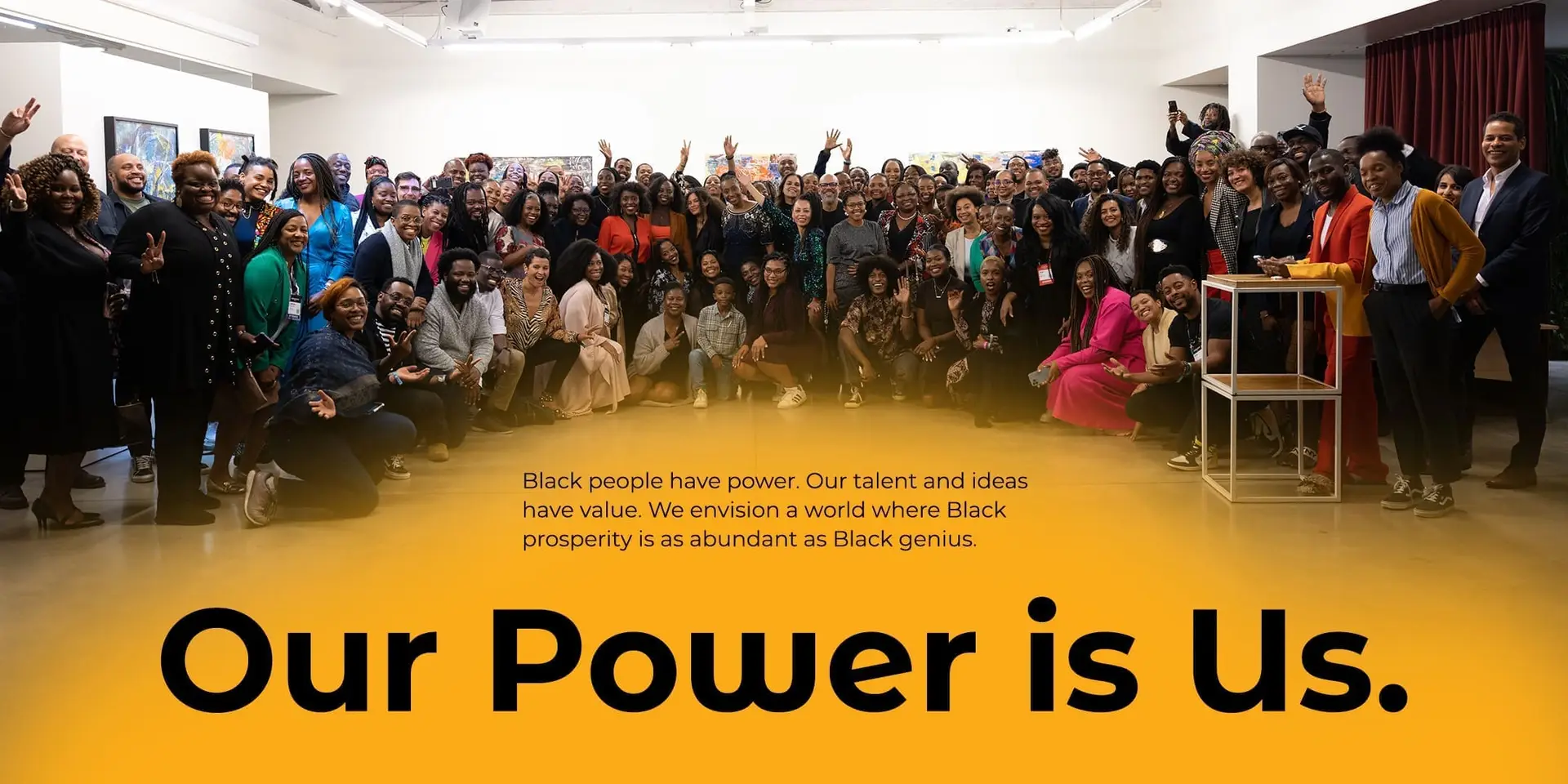 Our Power Is Us graphic for Black Innovation Alliance