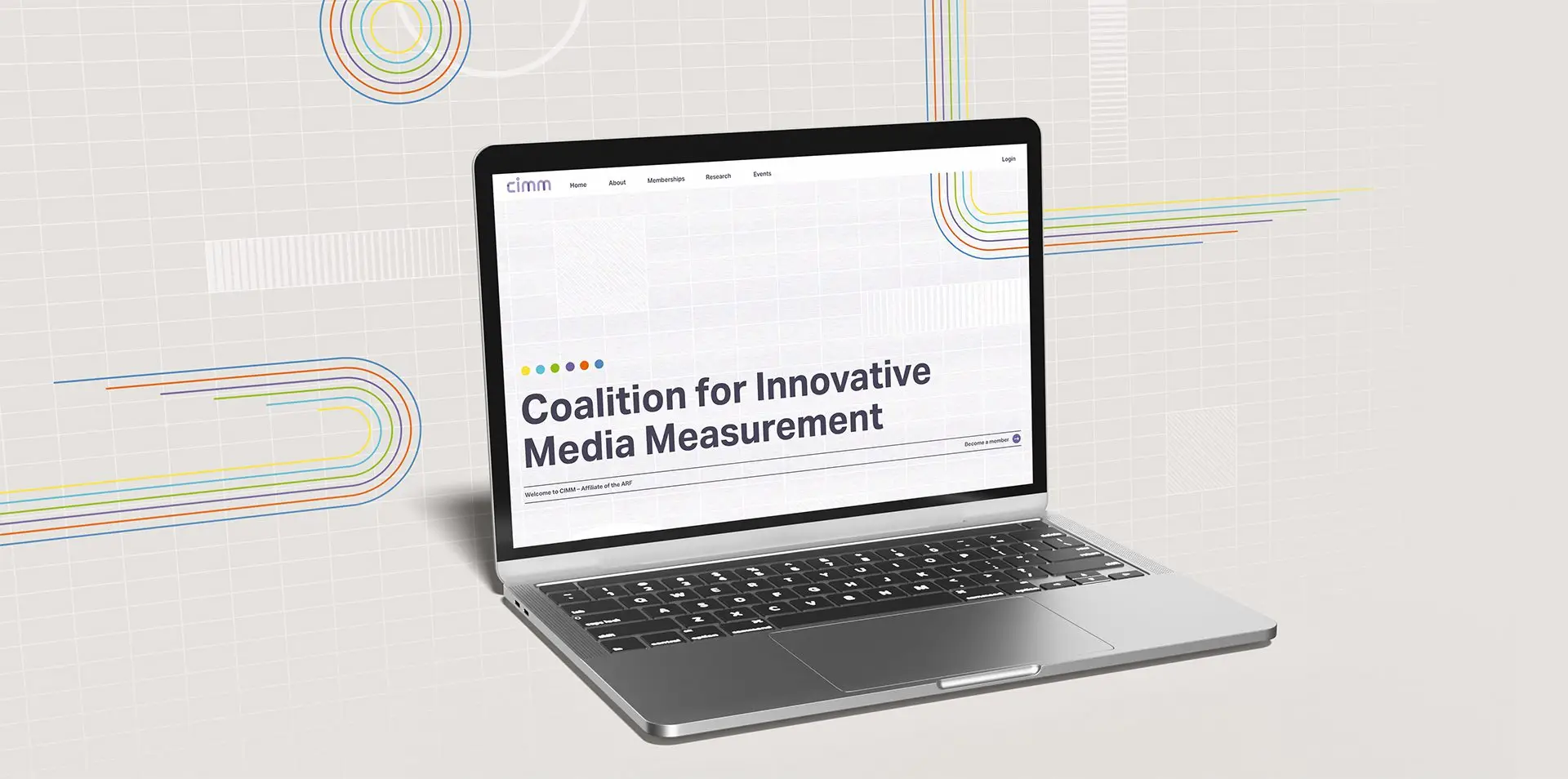 Coalition for Innovative Media Measurement website on a laptop