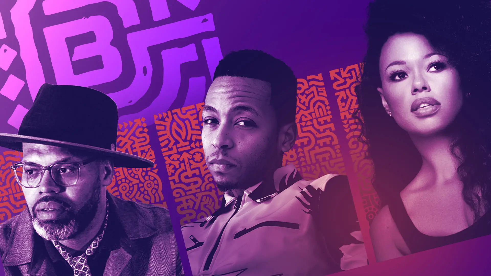 Black Commerce Conference key art collage with purple duotone portraits