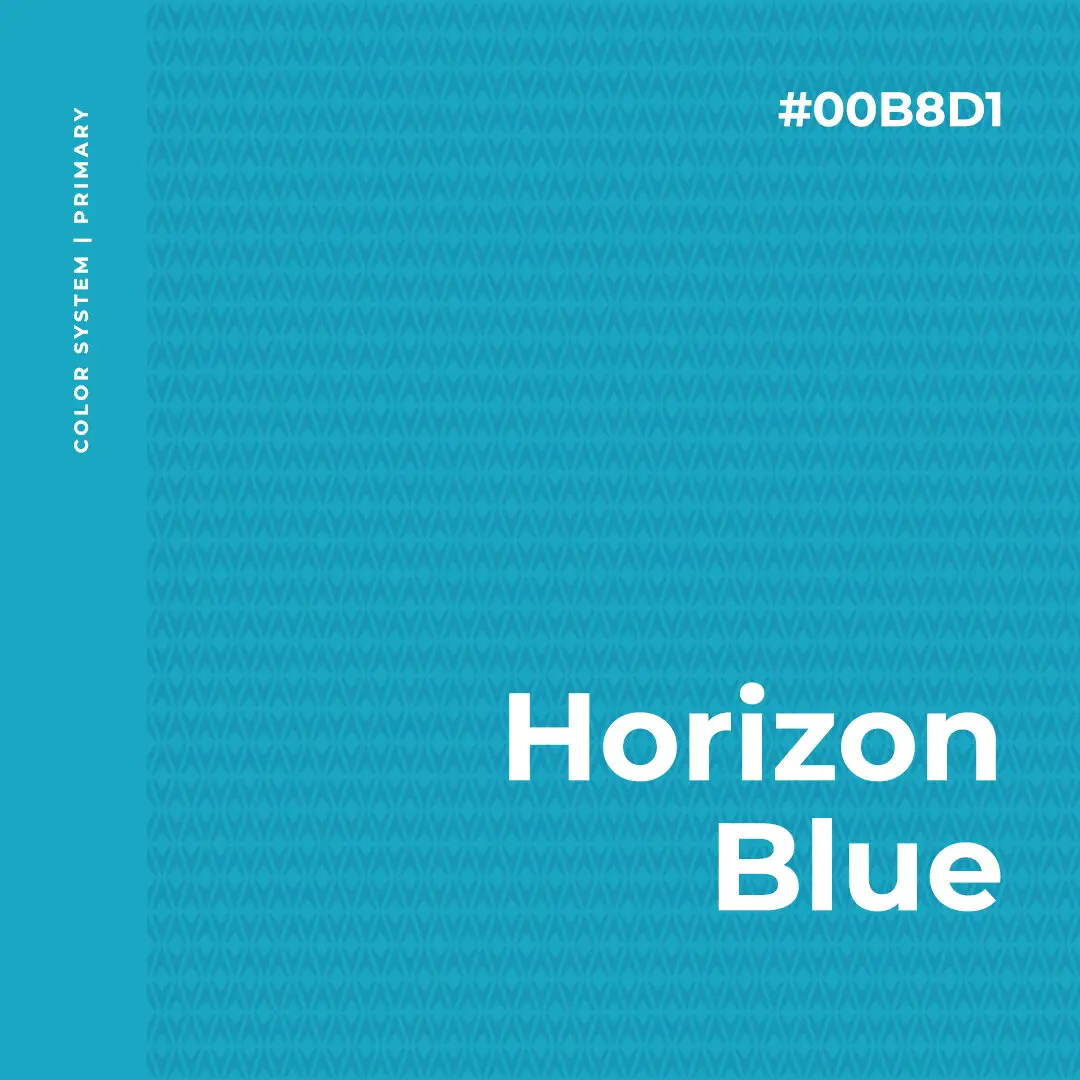 Horizon Blue color card for Black Innovation Alliance